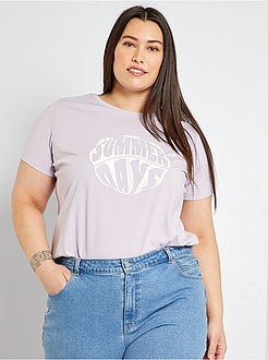 T-shirt basique Vêtements femme | violet | Kiabi