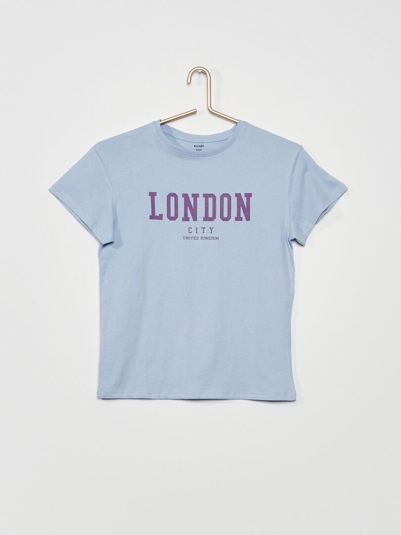 T-shirt imprimé 'London' Bleu - Kiabi