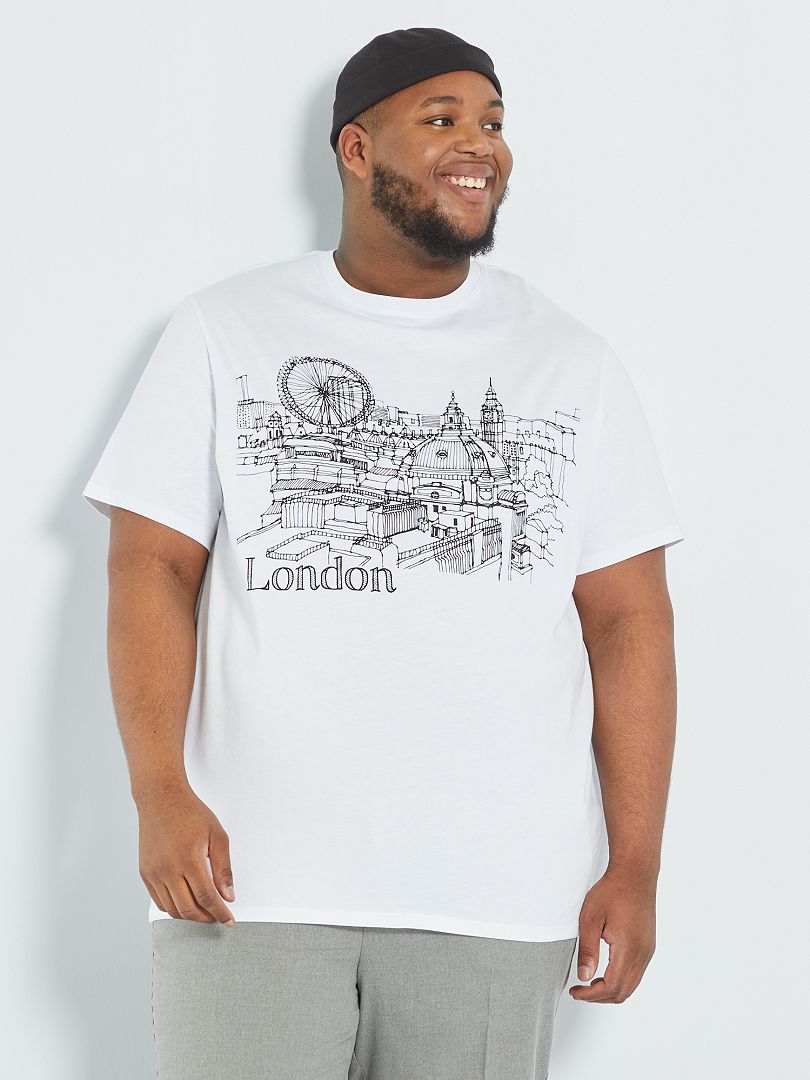T-shirt imprimé 'Londres' blanc - Kiabi