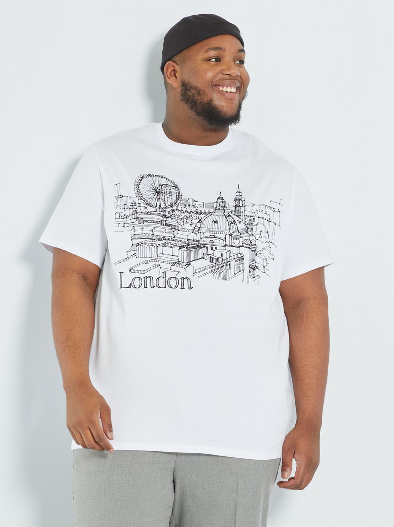 T-shirt imprimé 'Londres' blanc - Kiabi