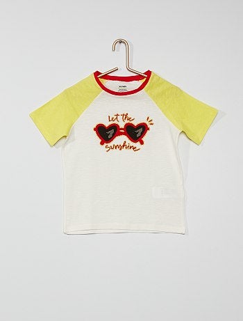 T-shirt imprimé 'lunettes de soleil'