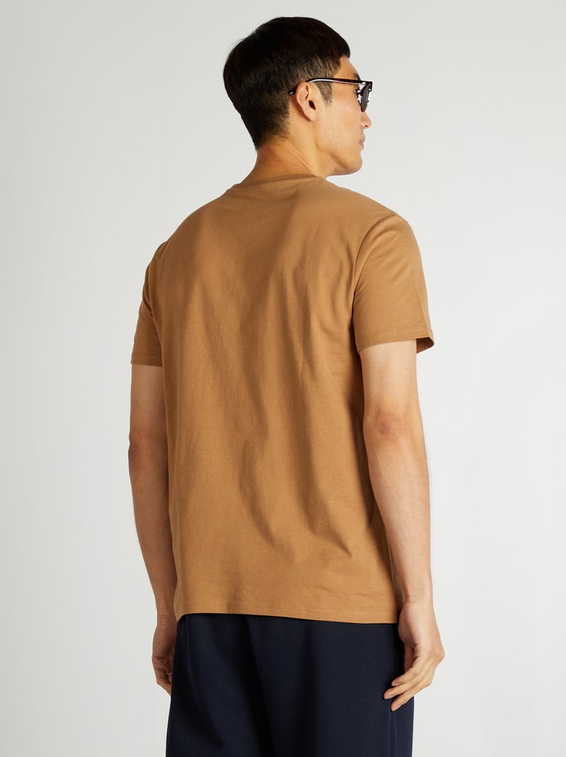 T-shirt imprimé manches courtes BEIGE - Kiabi