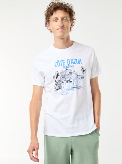 T-shirt imprimé manches courtes - Kiabi
