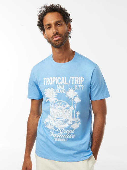 T-shirt imprimé manches courtes - Kiabi