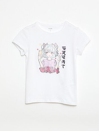 T-shirt imprimé manches courtes et col rond