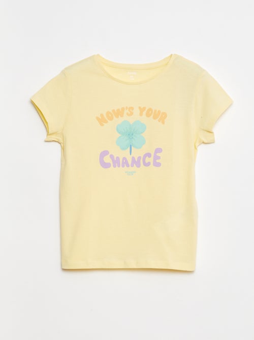 T-shirt imprimé manches courtes et col rond - Kiabi