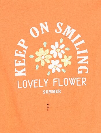 T-shirt imprimé manches courtes et col rond