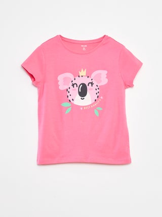 T-shirt imprimé manches courtes et col rond