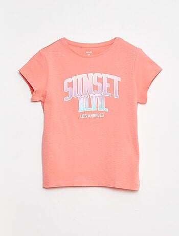 T-shirt imprimé manches courtes et col rond