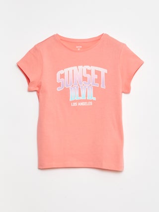 T-shirt imprimé manches courtes et col rond