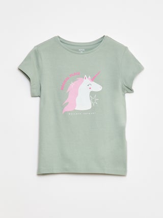 T-shirt imprimé manches courtes et col rond