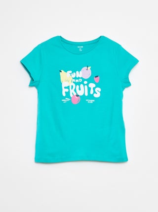 T-shirt imprimé manches courtes et col rond