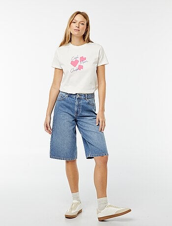 T-shirt imprimé manches courtes 'fête des mères'