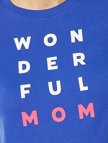 T-shirt imprimé manches courtes 'fête des mères'