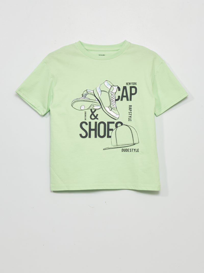 T-shirt imprimé manches courtes GREE_SHOES - Kiabi