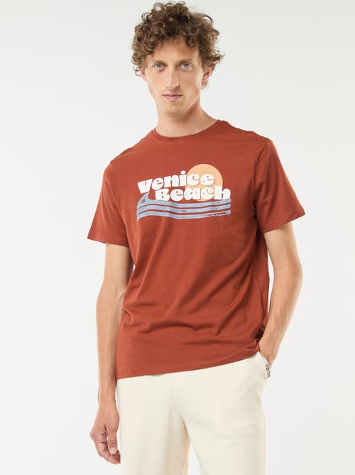 T-shirt imprimé manches courtes - Kiabi