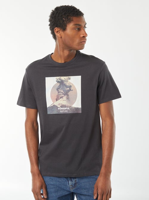 T-shirt imprimé manches courtes - Kiabi