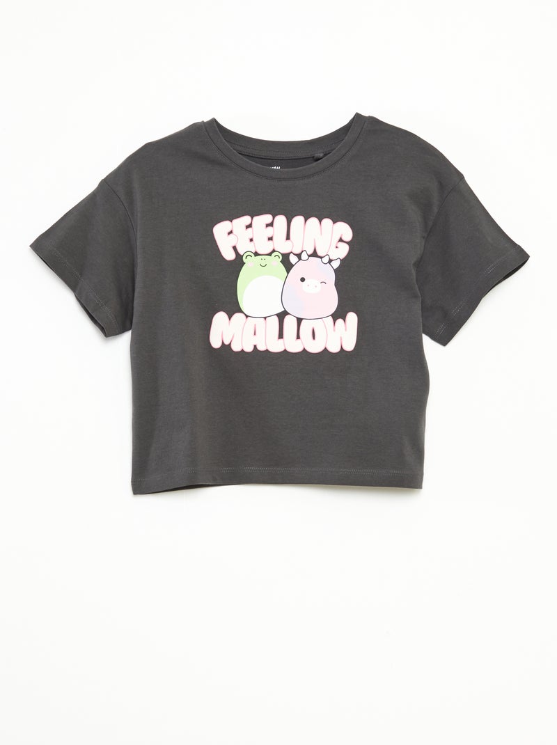 T-shirt imprimé manches courtes Noir - Kiabi