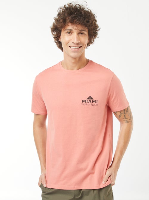 T-shirt imprimé manches courtes - Kiabi