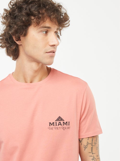 T-shirt imprimé manches courtes - Kiabi