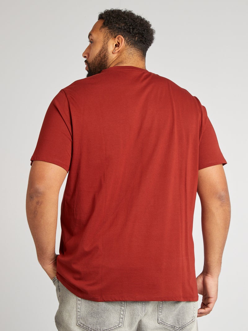 T-shirt imprimé manches courtes Rouge - Kiabi