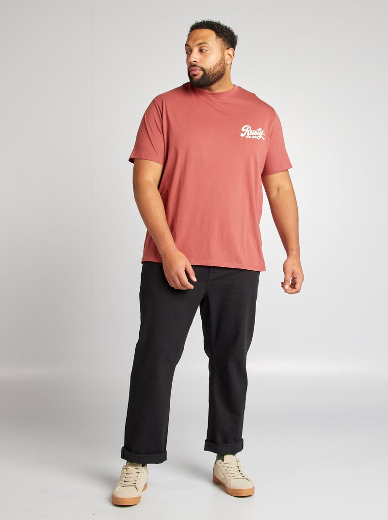 T-shirt imprimé manches courtes Rouge - Kiabi