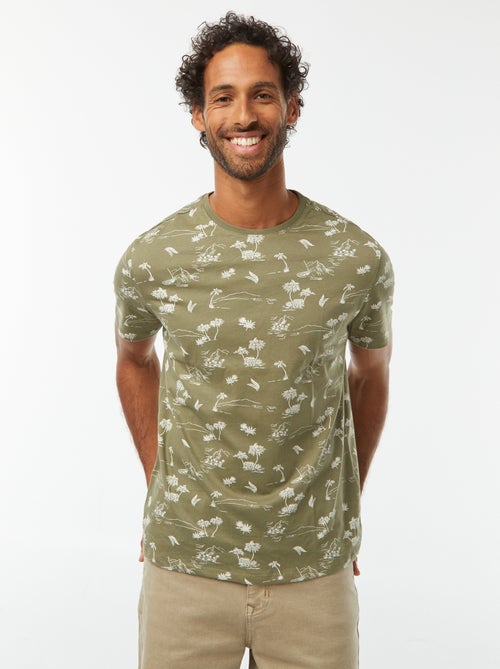 T-shirt imprimé manches courtes - Kiabi