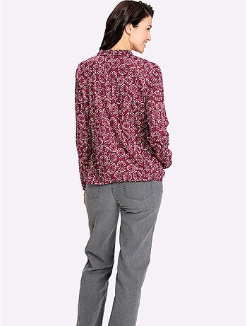 T-shirt imprimé manches et ourlet élastiqués - taille standard - witt