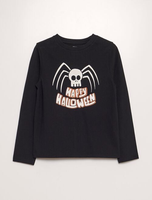 T-shirt imprimé manches longues - Halloween - Kiabi