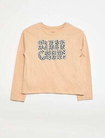 T-shirt imprimé manches longues