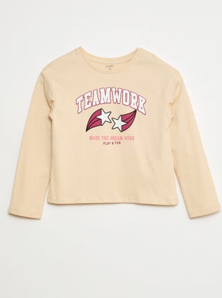 T-shirt imprimé manches longues