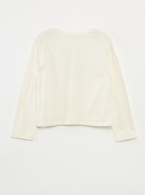 T-shirt imprimé manches longues - Kiabi