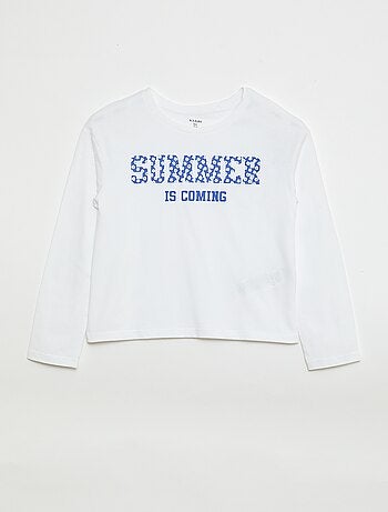 T-shirt imprimé manches longues