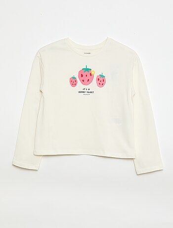T-shirt imprimé manches longues