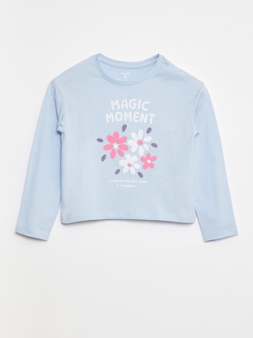 T-shirt imprimé manches longues - Kiabi