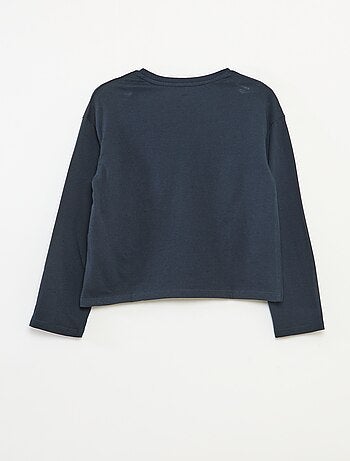 T-shirt imprimé manches longues