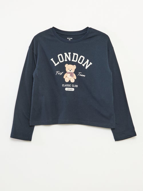 T-shirt imprimé manches longues - Kiabi
