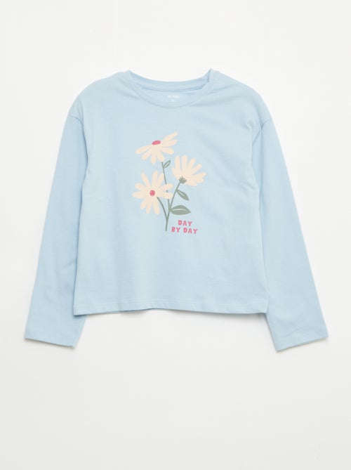 T-shirt imprimé manches longues - Kiabi