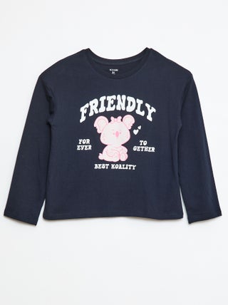 T-shirt imprimé manches longues
