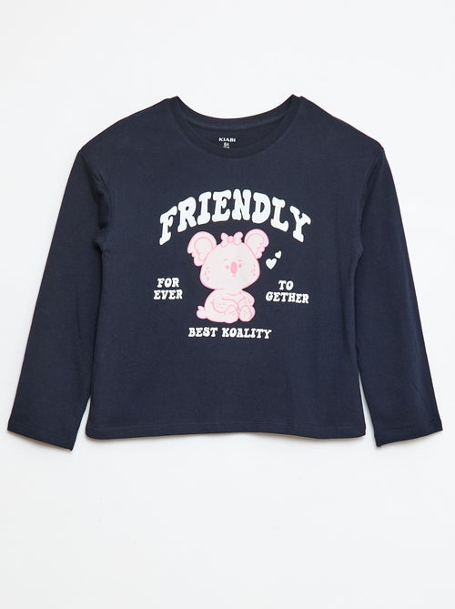 T-shirt imprimé manches longues - Kiabi