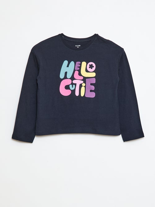 T-shirt imprimé manches longues - Kiabi