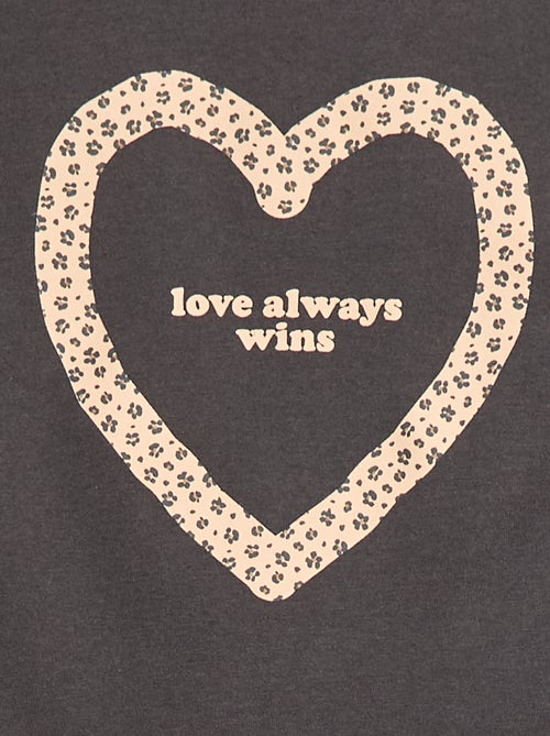 T-shirt imprimé manches longues - Kiabi