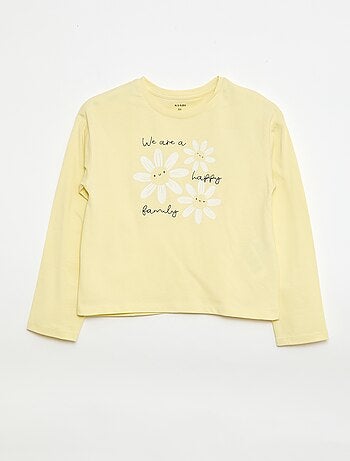 T-shirt imprimé manches longues