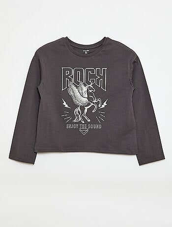 T-shirt imprimé manches longues