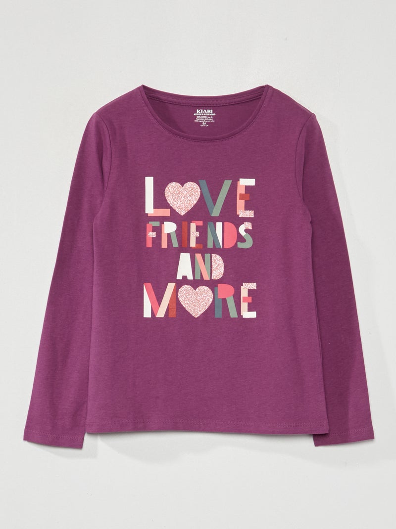 T-shirt imprimé manches longues PUR_FRIEND - Kiabi