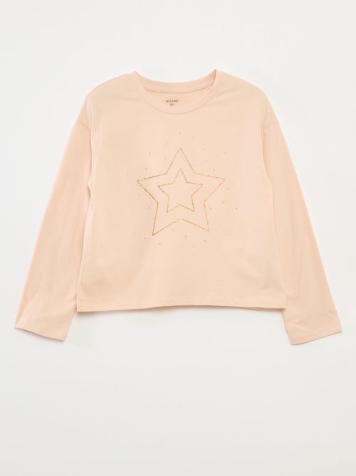 T-shirt imprimé manches longues - Kiabi