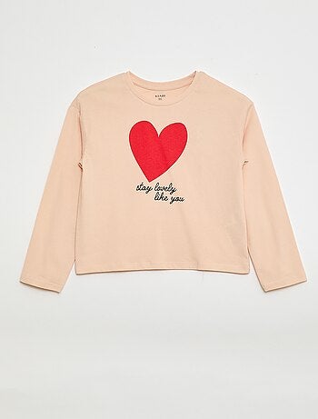 T-shirt imprimé manches longues