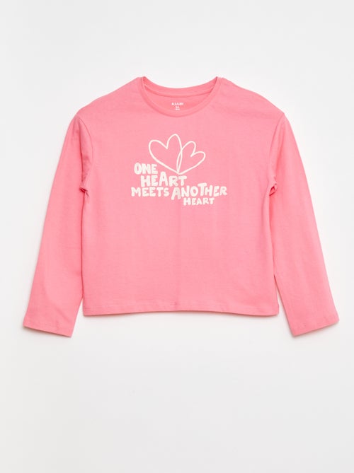 T-shirt imprimé manches longues - Kiabi