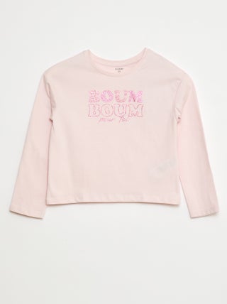 T-shirt imprimé manches longues