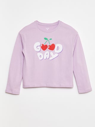 T-shirt imprimé manches longues
